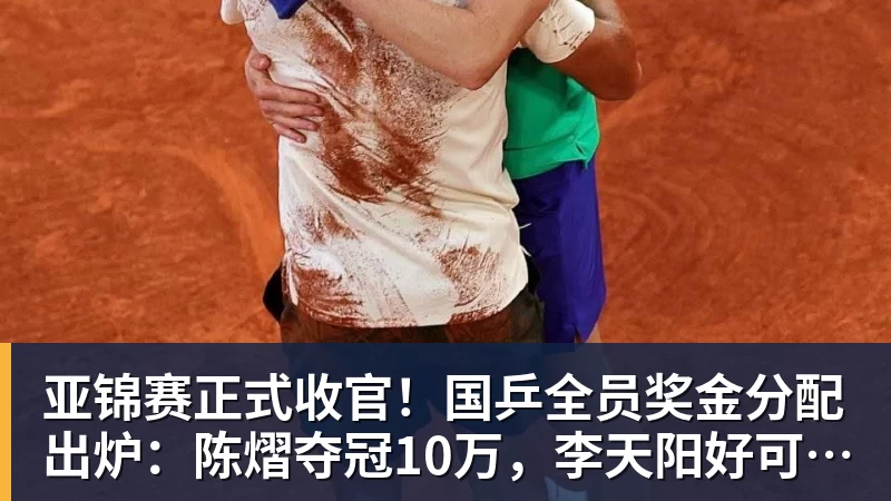亚锦赛正式收官!国乒全员奖金分配出炉:陈熠夺冠10万,李天阳好可惜,温瑞博太憋屈,还不够买一张来回的机票!差距太大 亚锦赛正式收官!国乒全员奖金分配出炉:陈熠夺冠10万,李天阳好可惜,温瑞博太憋屈,还不够买一张来回的机票!差距太大